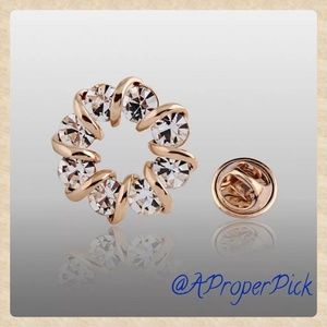 CZ Sparkly Collar Pins/ Brooches